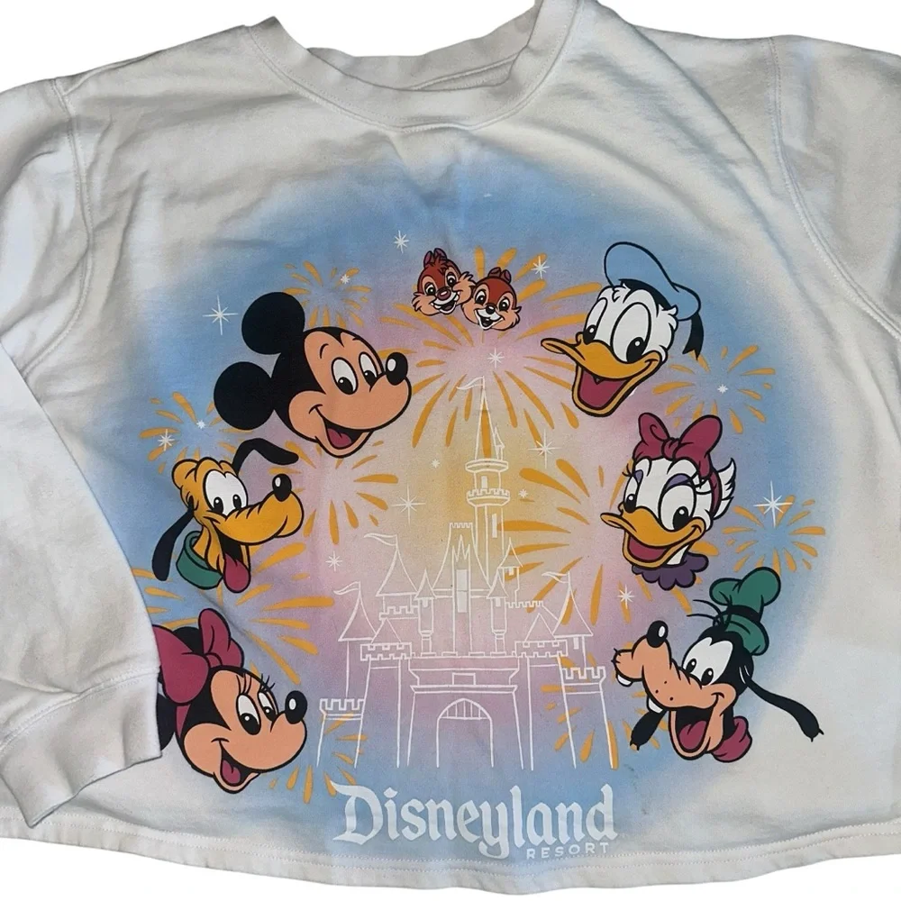 Walt Disneyland cropped crewneck sweatshirt. Size 1X. - Picture 4 of 5